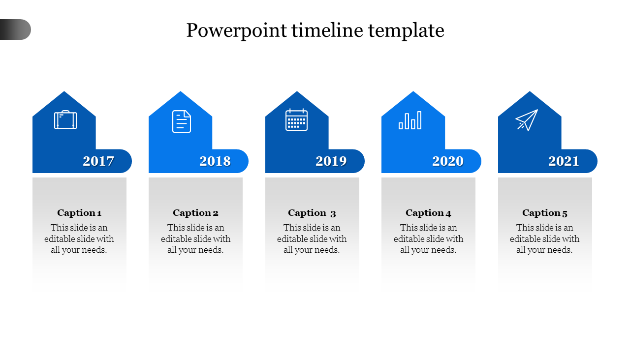 powerpoint 2007 timeline template-Blue